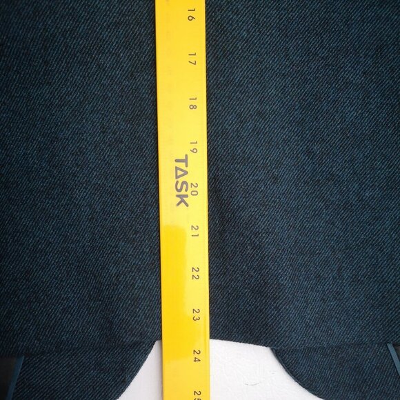 Banana Republic Ladies Size 0 Dark Teal & Black Lined Wool Blend Blazer - Picture 11 of 11